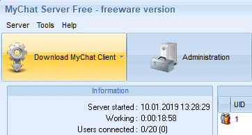 Downloading MyChat Client on MyChat Server