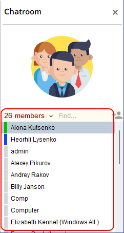 Conference members in MyChat