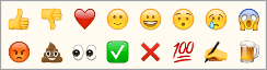Варианты реакций на сообщения в MyChat
