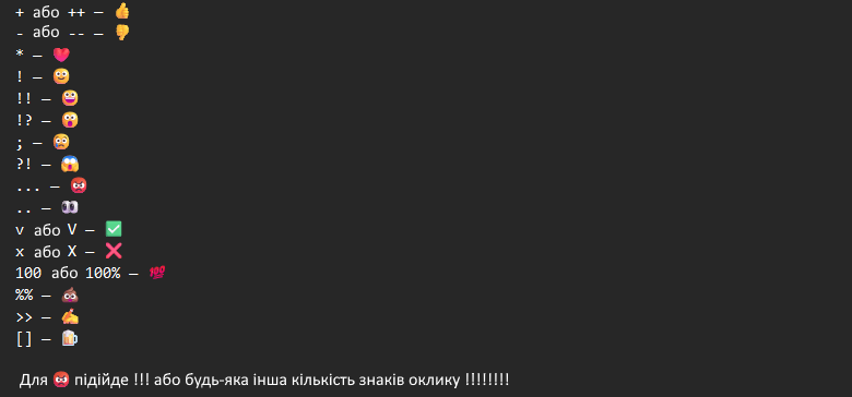 Альтернативні реакції на повідомлення