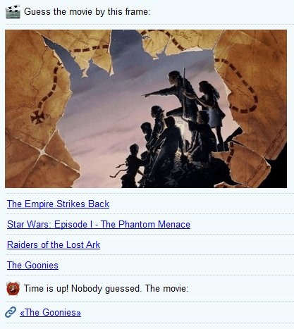 Movie Quiz: guessing movies from frames