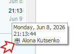 Displays the type of application through which the chat message was sent