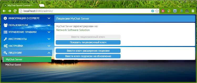 Управление лицензиями сервера MyChat: покупка, подписка на обновления, расширения