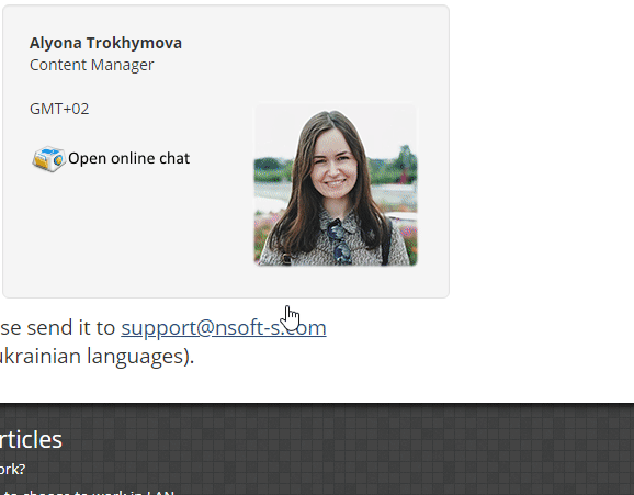 Website support chat in MyChat 7.4