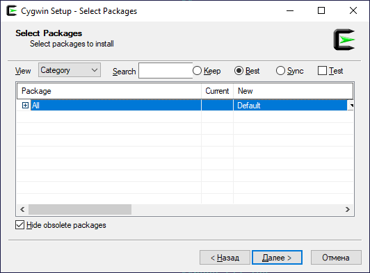 Installing Cygwin, preparing files
