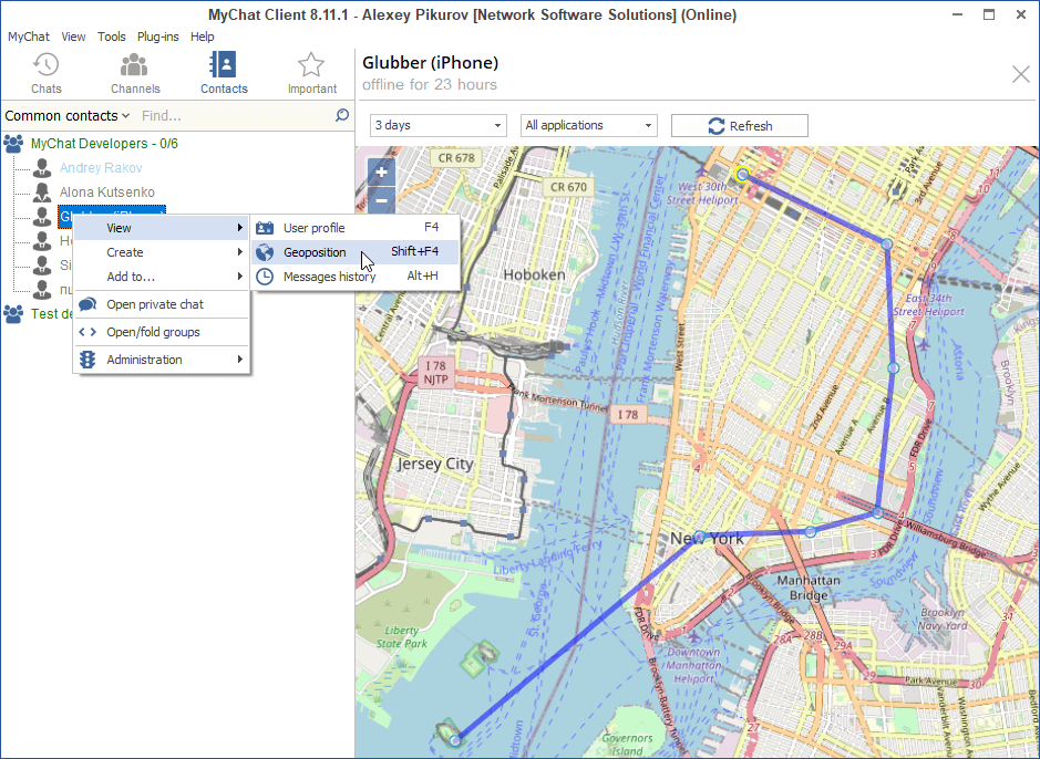 mychat-user-gps