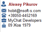 Приватні поля юзера MyChat Client